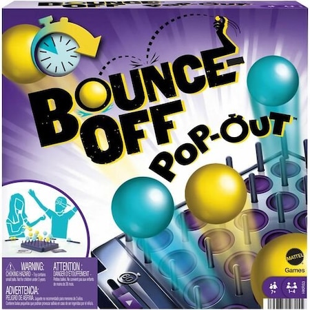Mattel Party Game, Bounce-Off Pop-Out, Ball Bouncing, 1-4 Players MTTHKR53